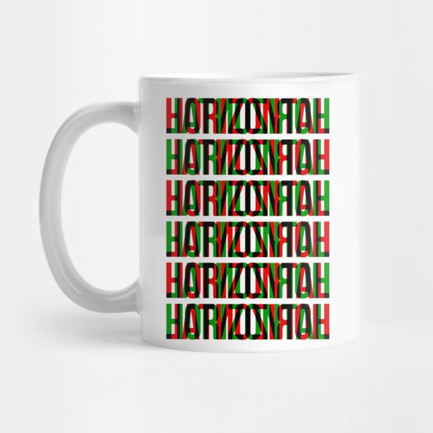 Horizontal Typography Stack (Red Green Black) by John Uttley